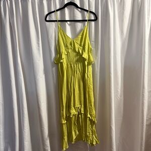 Lulu's Vibrant Yellow High Low Dress - Size L